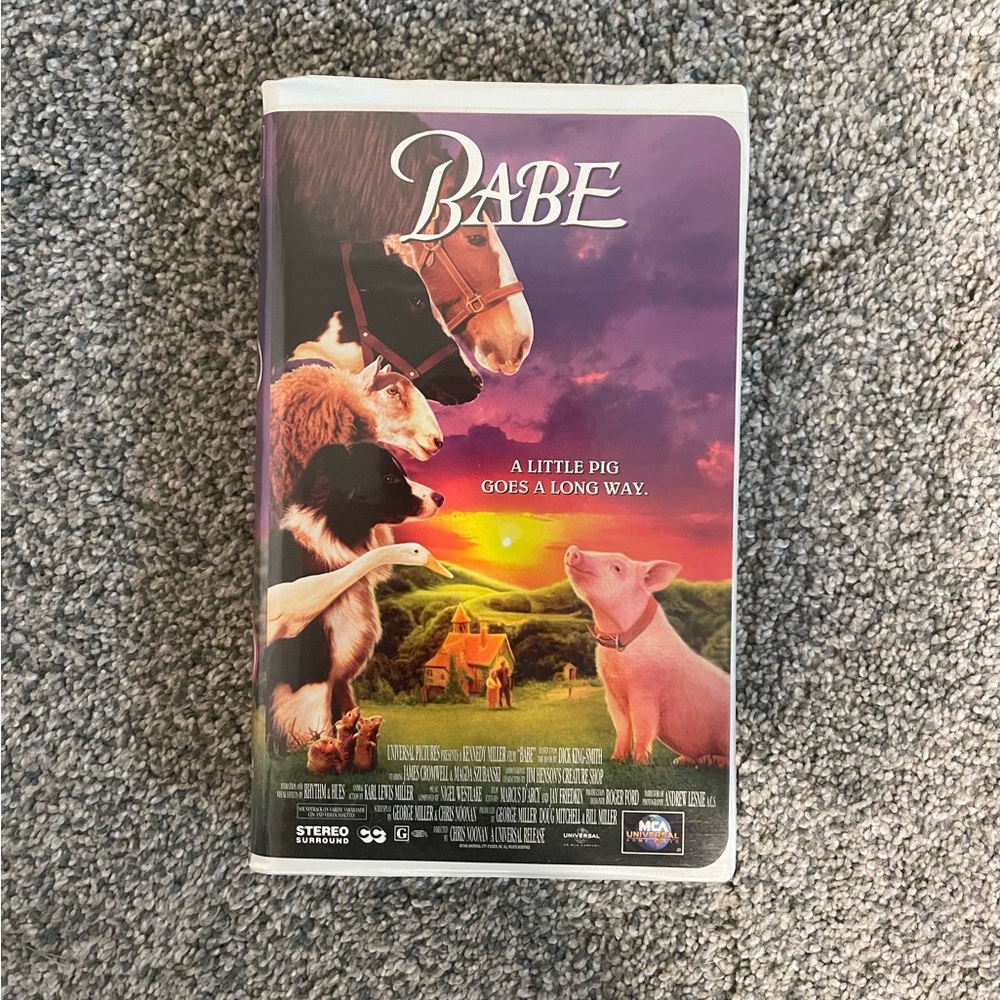 Universal Babe VHS Tape - Purple and Pink Cover